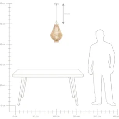 Kroonluchters-Leen Bakker KUMBUKKAN - Kroonluchter - Lichtbruin - Rubberhout