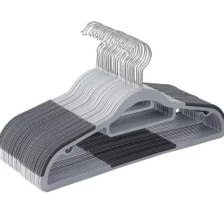 Kledingopbergers-ACAZA Kunststof kledinghangers - antislip - draaibare haak - 30 stuks - grijs