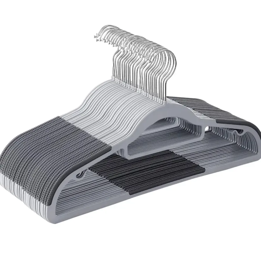 Kledingopbergers-ACAZA Kunststof kledinghangers - antislip - draaibare haak - 30 stuks - grijs