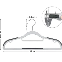 Kledingopbergers-ACAZA Kunststof kledinghangers - antislip - draaibare haak - 30 stuks - grijs