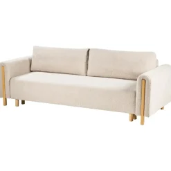 Slaapbanken|Slaapbanken-Leen Bakker KVAM - Slaapbank 3-zits opbergruimte - Beige - Bouclé