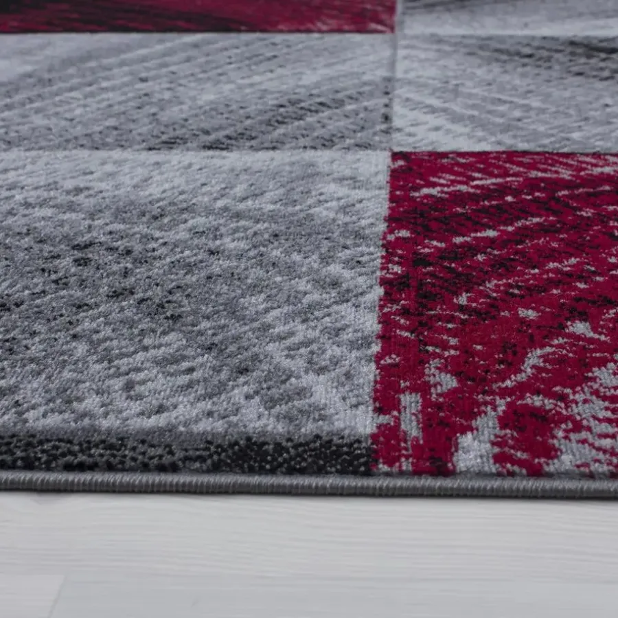 Muratap Laagpolig Vloerkleed Plus - Grijs Rood - 160x230 cm - Tapijt Woonkamer