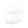 Kinderbedden-Beliani LABATUT - Stapelbed - Wit - 90 x 200 cm - Dennenhout
