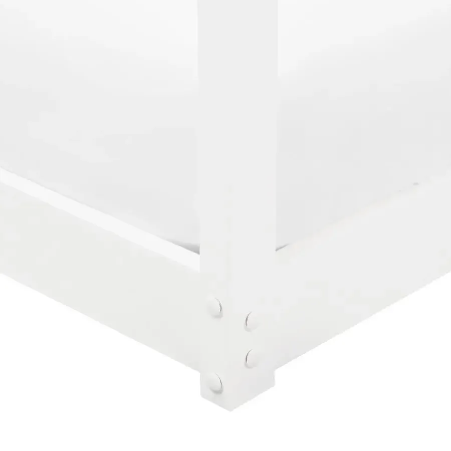 Kinderbedden-Beliani LABATUT - Stapelbed - Wit - 90 x 200 cm - Dennenhout
