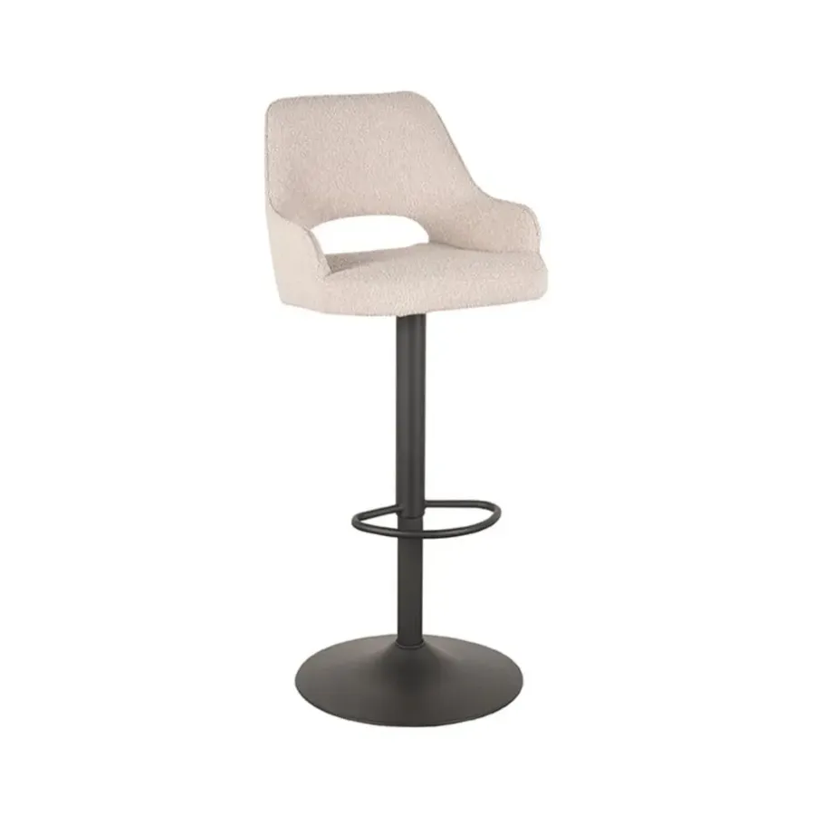 Barkrukken-LABEL51 Barkruk Fer - Naturel - Boucle - 47 x 45cm - set van 2