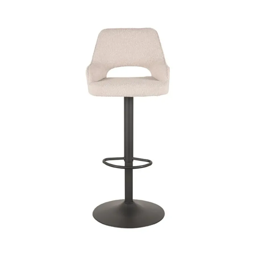 Barkrukken-LABEL51 Barkruk Fer - Naturel - Boucle - 47 x 45cm - set van 2