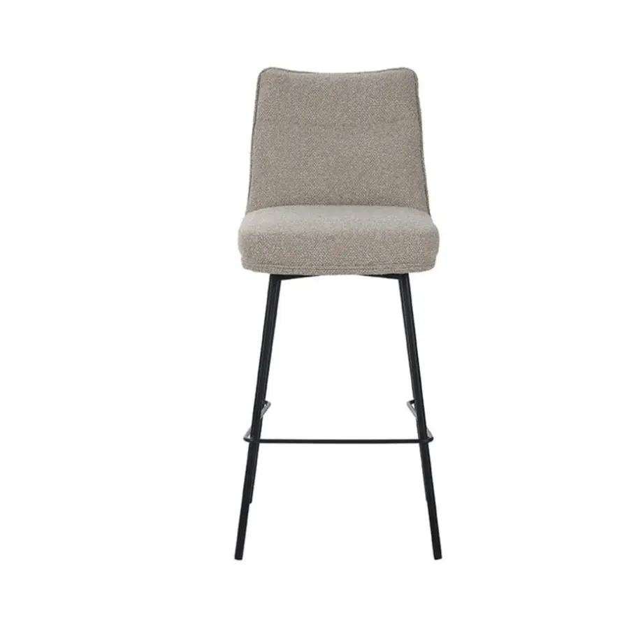 LABEL51 Barkruk Lennon - Naturel - Boucle - set van 2