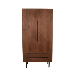 LABEL51 Bergkast Rio - Espresso - Mangohout - 2-Deurs - 200 cm