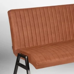 LABEL51 Eetkamerbank Matz - Cognac - Microfiber - 145 cm