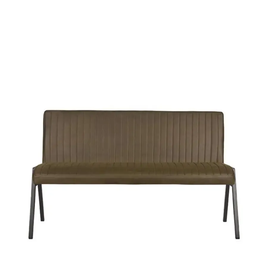 Eetkamerbanken-LABEL51 Eetkamerbank Matz - Army green - Microfiber - 145 cm