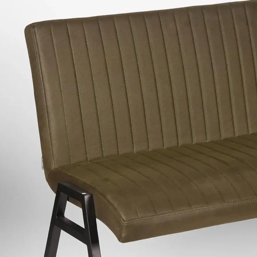 Eetkamerbanken-LABEL51 Eetkamerbank Matz - Army green - Microfiber - 145 cm