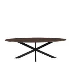 Ovale Eettafels-LABEL51 Eettafel James Ovaal Espresso 240cm