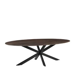 Ovale Eettafels-LABEL51 Eettafel James Ovaal Espresso 240cm