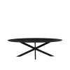 Ovale Eettafels-LABEL51 Eettafel James Ovaal Zwart 210cm