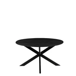 Ronde Eettafels-LABEL51 Eettafel Otis Zwart Mangohout Ø140cm