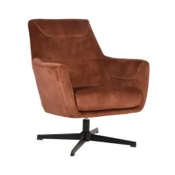 Fauteuils-LABEL51 Fauteuil Toby Rust Velours