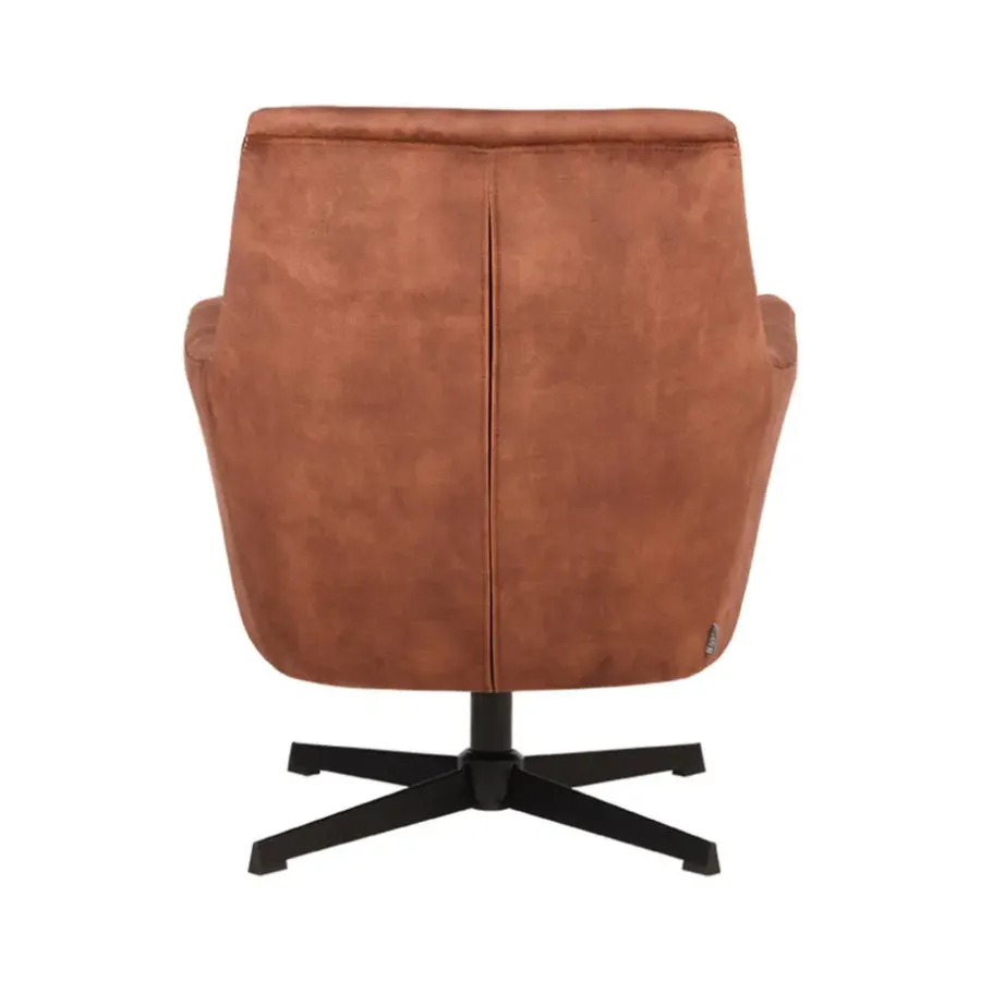 Fauteuils-LABEL51 Fauteuil Toby Rust Velours