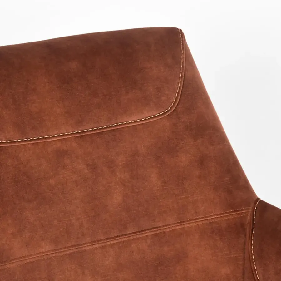 Fauteuils-LABEL51 Fauteuil Toby Rust Velours