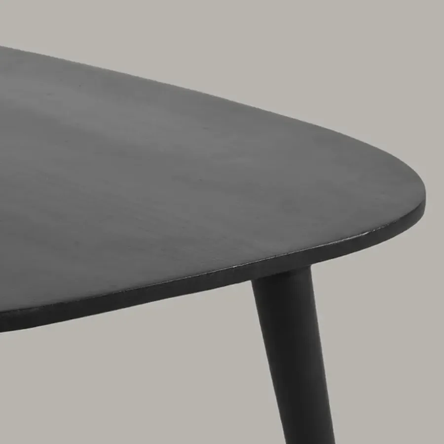 LABEL51 Salontafel Rock 110x64x39 cm - Zwart - Mangohout - Set van 2