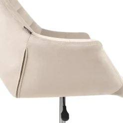 Leen Bakker LABELLE - Bureaustoel - Beige - Fluweel