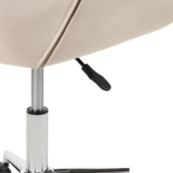 Leen Bakker LABELLE - Bureaustoel - Beige - Fluweel