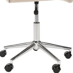 Leen Bakker LABELLE - Bureaustoel - Beige - Fluweel