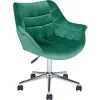 Bureaustoelen|Bureaustoelen-Beliani LABELLE - Bureaustoel - Groen - Fluweel