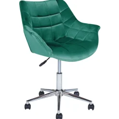 Bureaustoelen|Bureaustoelen-Beliani LABELLE - Bureaustoel - Groen - Fluweel