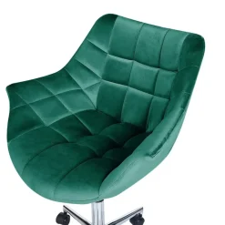Bureaustoelen|Bureaustoelen-Beliani LABELLE - Bureaustoel - Groen - Fluweel
