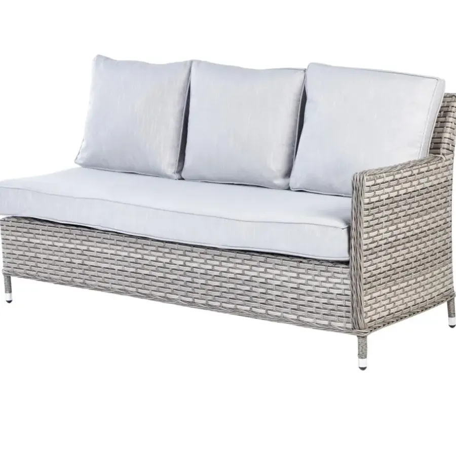 Loungesets-Beliani LACONA - Loungeset 9-zits - Grijs - Kunstrotan