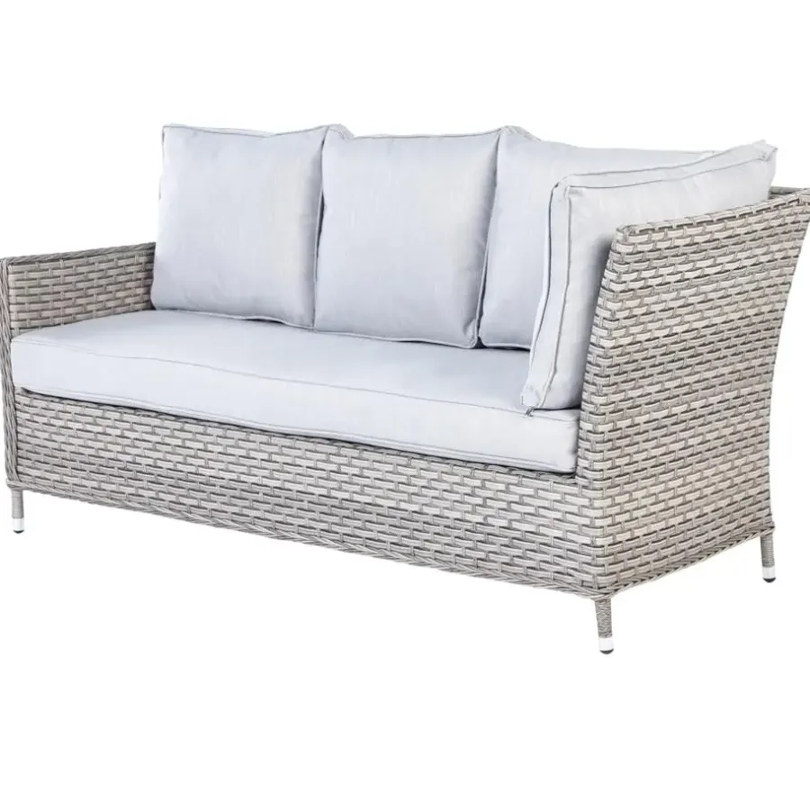 Loungesets-Beliani LACONA - Loungeset 9-zits - Grijs - Kunstrotan