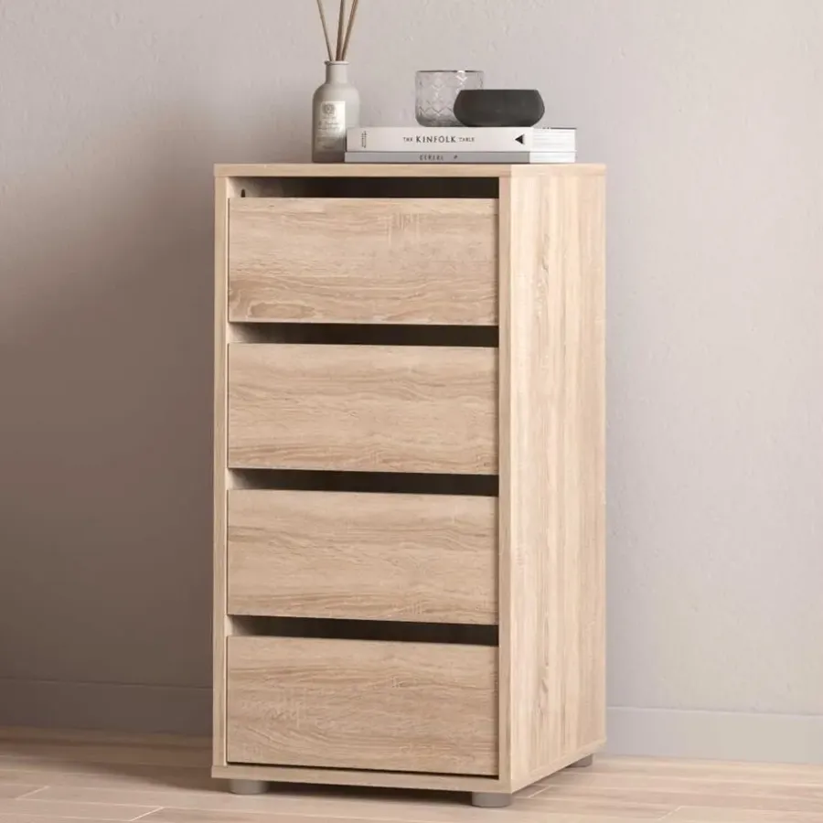 Ladekasten|Ladekasten-CBA Ladekast Blokty - 40x40x76cm - 4 lades - eikdecor