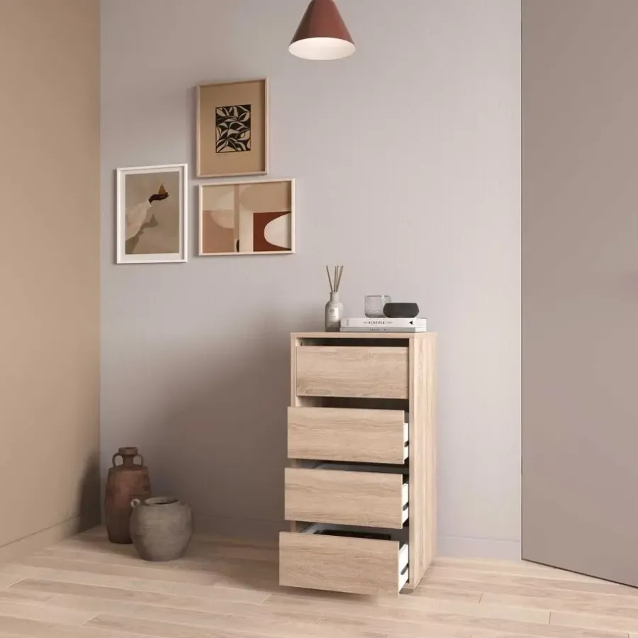 Ladekasten|Ladekasten-CBA Ladekast Blokty - 40x40x76cm - 4 lades - eikdecor