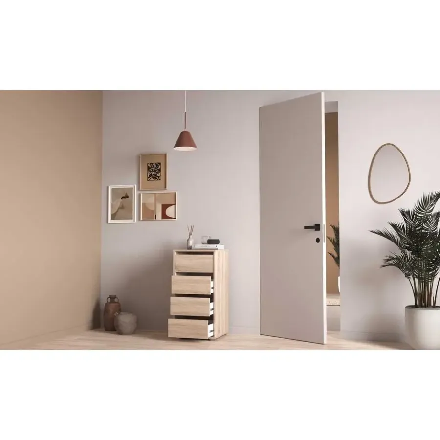 Ladekasten|Ladekasten-CBA Ladekast Blokty - 40x40x76cm - 4 lades - eikdecor
