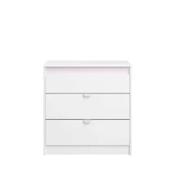 Leen Bakker Ladekast Bobby - wit - 80x78,5x40,5 cm