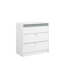 Leen Bakker Ladekast Bobby - wit - 80x78,5x40,5 cm