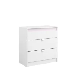 Leen Bakker Ladekast Bobby - wit - 80x78,5x40,5 cm