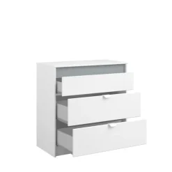 Leen Bakker Ladekast Bobby - wit - 80x78,5x40,5 cm