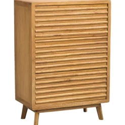 Leen Bakker Ladekast Cinta 3 lades - naturel - 70x40x102 cm