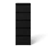 Leen Bakker Ladekast Naia - 5 lades - mat zwart - 111,3x40,2x50 cm