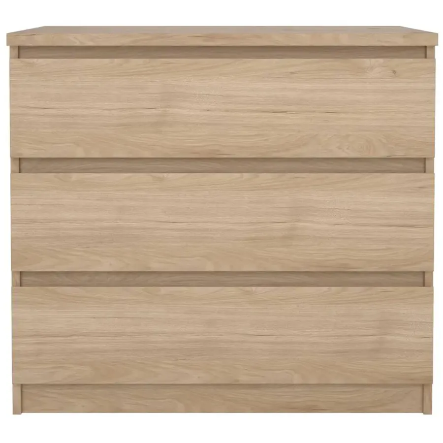 Leen Bakker Ladekast Naia 3 lades - eikenkleur - 70,1x77x50 cm