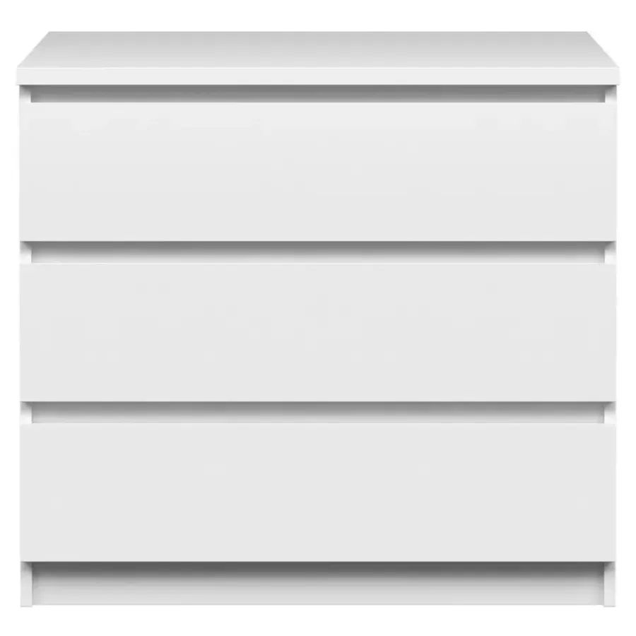 Ladekasten|Ladekasten-Leen Bakker Ladekast Naia 3 lades - hoogglans wit - 70,1x76,8x50 cm