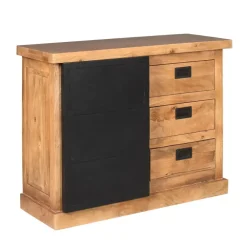 Ladekasten|Ladekasten-StarFurn Ladekast Rechthoek Naturel Hout - 100x45x85cm - Nashville