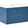 Leen Bakker LAGO - Wandgemonteerde wastafelkast - Donkerblauw - MDF