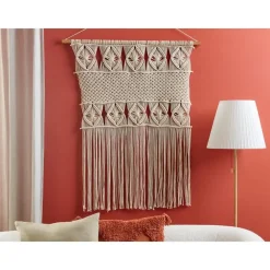 Beliani LAHRI - Wandhanger - Beige - Katoen