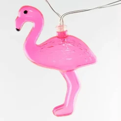 Gardenwize Lampen koord - flamingo LED - 10 lampjes - zonne-energie