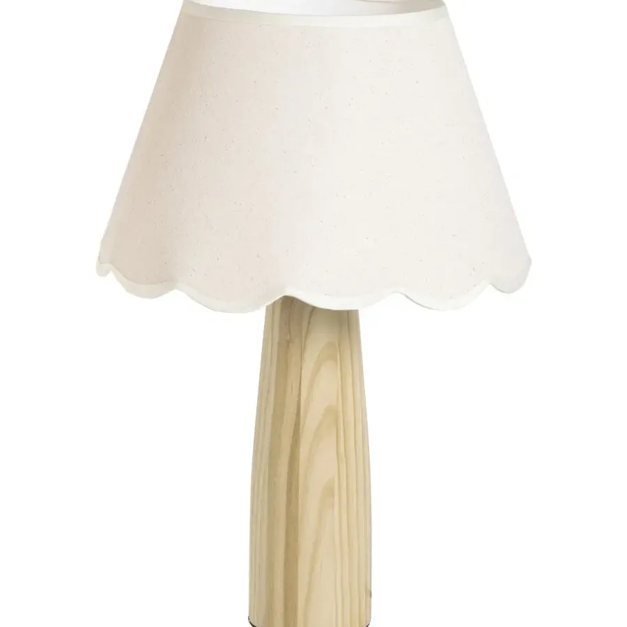Lampenkappen-Leen Bakker Lampenkap Florine - off-white katoen - 19xØ30 cm