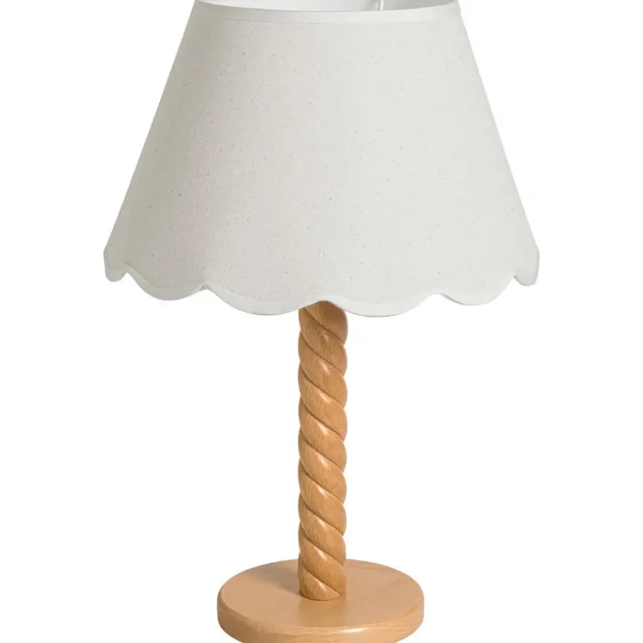 Lampenkappen-Leen Bakker Lampenkap Florine - off-white katoen - 19xØ30 cm
