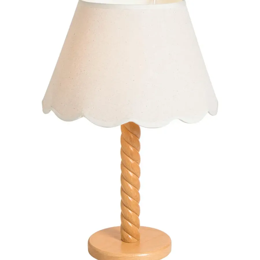 Lampenkappen-Leen Bakker Lampenkap Florine - off-white katoen - 19xØ30 cm