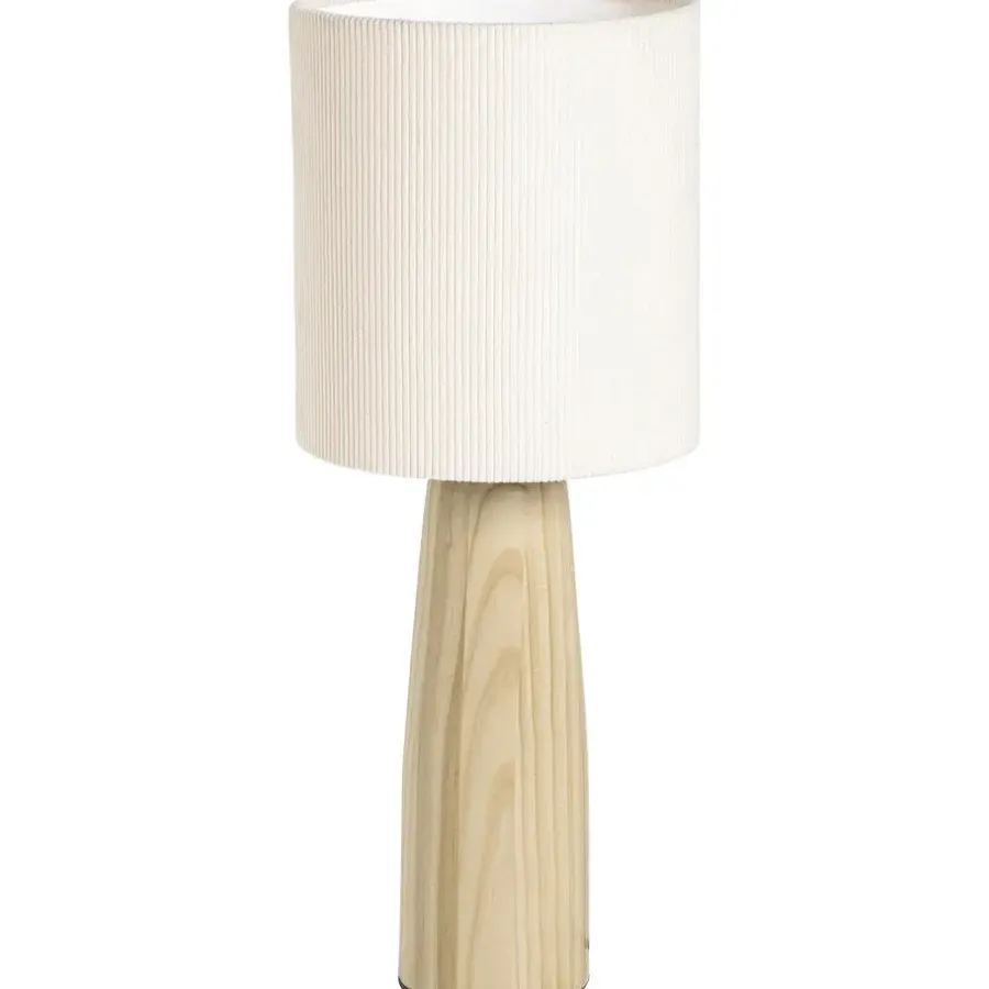 Leen Bakker Lampenkap Liv - off-white polyester - 20xØ18 cm